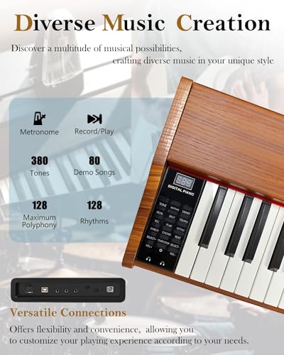 88 Keys Semi Weighted Digital Piano with Triple Pedal M74740