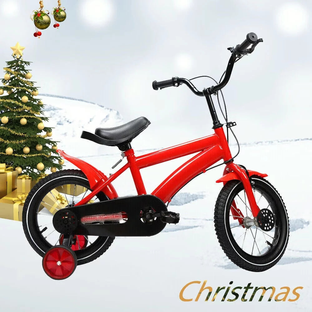 Yellow 14 Inch Kids Bike with Training Wheels N971