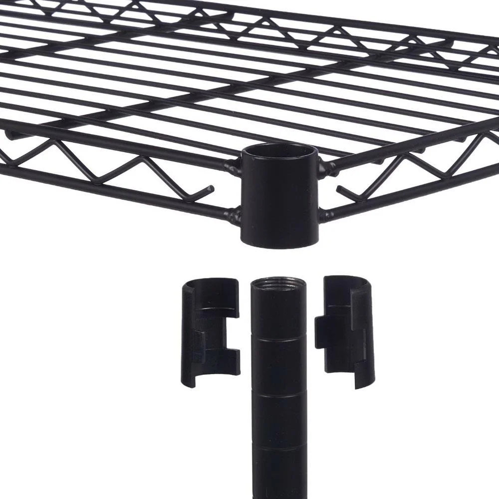 4 Layer Wire Shelving Rack Metal Shelf Adjustable Unit O47556