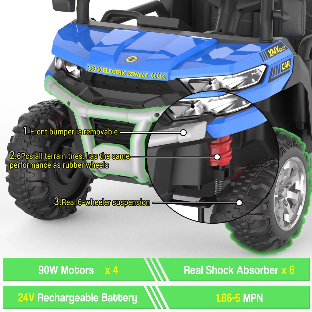 24V 6 Wheeler Ride On Dump Truck with Remote Control F573